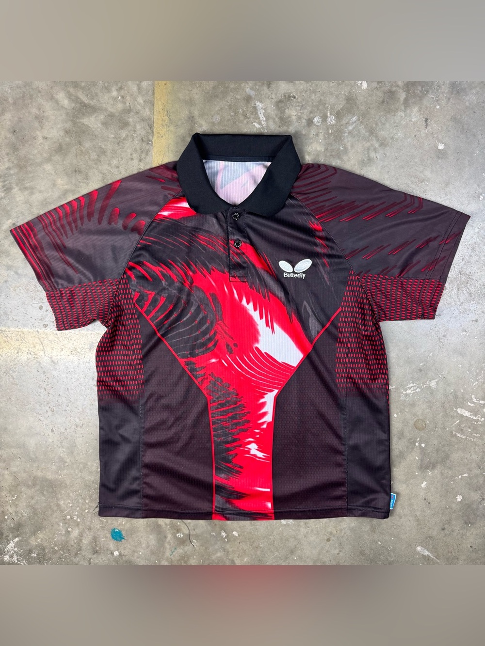 Butterfly Athletic Polo Shirt Men's Short Sleeve Medium Ping Pong Table Tennis